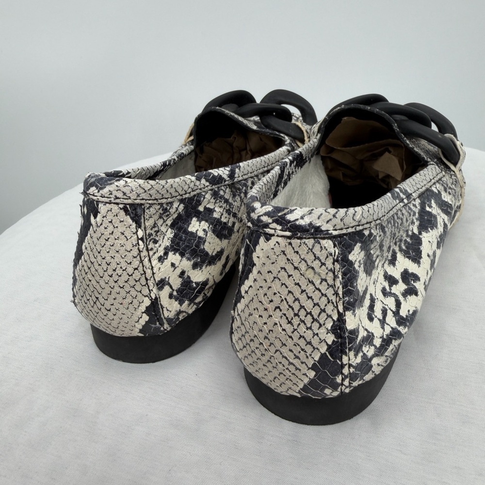 BeautiSoles Snakeskin Chain Loafers Comfort Flats | Women’s 7.5 - Picture 7 of 11